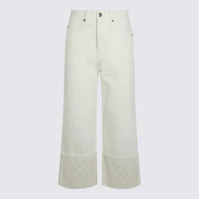 Tory Burch White Cotton Jeans