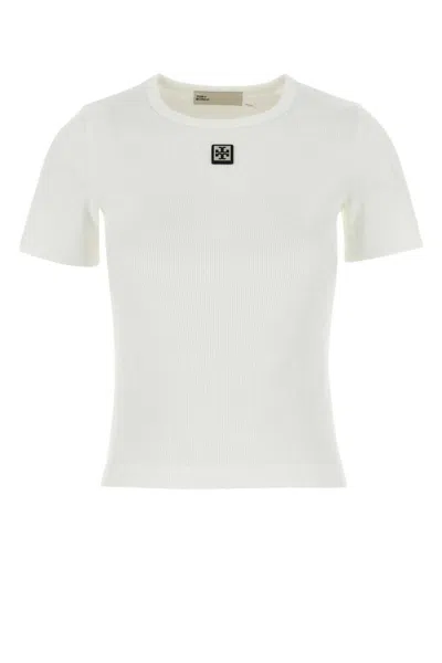 Tory Burch White Crewneck Logo T-shirt