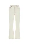 Tory Burch Cropped Flare Jeans In Ivory
