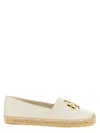 Tory Burch White Eleanor Espadrilles In White