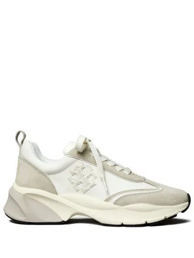Tory Burch Multicolor Fabric And Suede Good Luck Sneakers In White