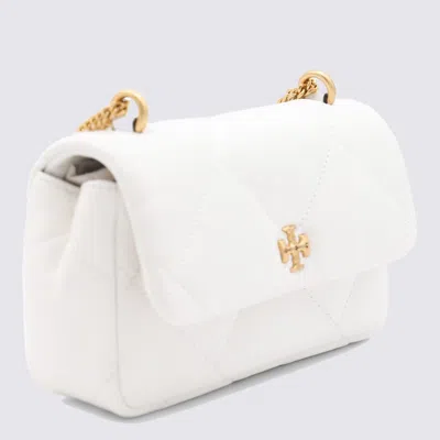Tory Burch White Leather Kira Diamond Quilt Shoulder Bag