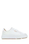 TORY BURCH WHITE LEATHER LADYBUG SNEAKERS