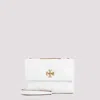 TORY BURCH WHITE NAPPA COW LEATHER KIRA DIAMOND SMALL BAG