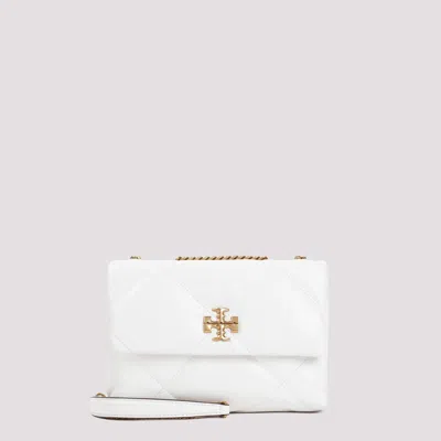 Tory Burch Kira Diamond Quilted Leather Small Convertible Shoulder Bag In White