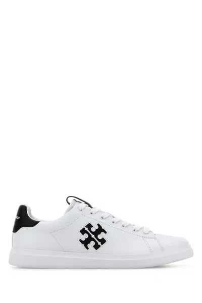 Tory Burch White Nappa Leather Howell Court Sneakers