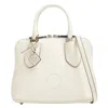Tory Burch White Pebbled Leather Mini Swing Satchel In White