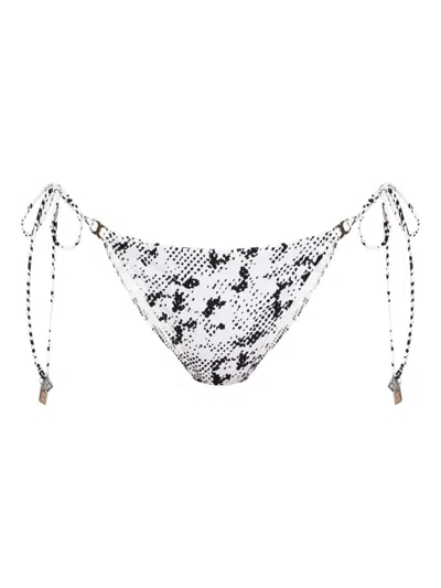 Tory Burch White Printed Tie-side Bikini Bottoms