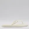 Tory Burch Kira Padded Flip Flops New Ivory/gold