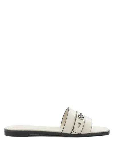 TORY BURCH WHITE SLIP ON FLATS