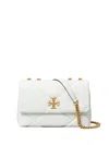 TORY BURCH WHITE SMALL KIRA QUILTED SHOULDER BAG