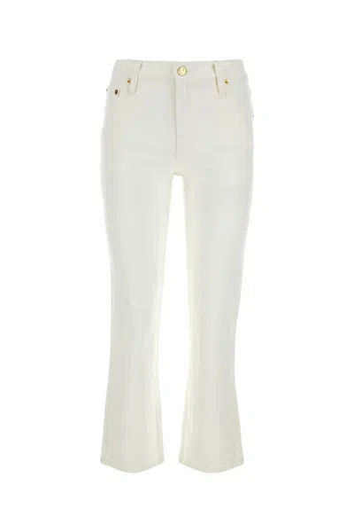 TORY BURCH WHITE STRETCH DENIM JEANS