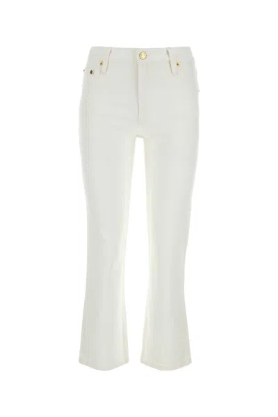 TORY BURCH TORY BURCH WHITE STRETCH DENIM JEANS
