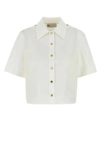 Tory Burch White Stretch Poplin Shirt