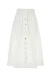 Tory Burch Flared Button-up Midi Skirt