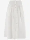 Tory Burch Flared Button-up Midi Skirt