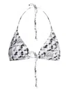 Tory Burch All-over Printed Tie-fastened Bikini Top