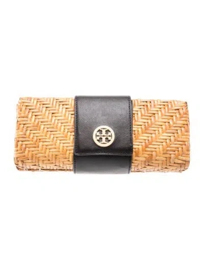 Pre-owned Tory Burch Wicker Clutch In Brown