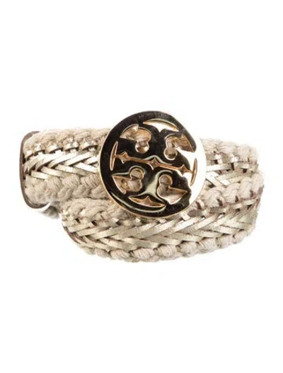 Pre-owned Tory Burch Wide Belt In Neutral