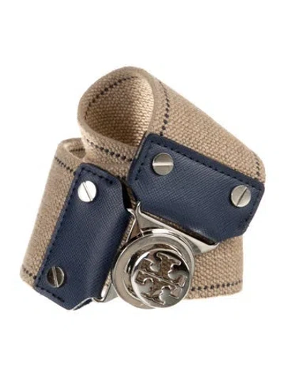 Pre-owned Tory Burch Wide Canvas Belt