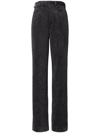 Tory Burch Damen Hose Aus Kordsamt Mit Weitem Beinschnitt In Black