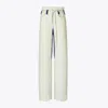 Tory Burch Wide-leg Cotton Pants In White