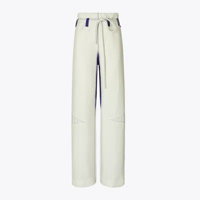 Tory Burch Wide-leg Cotton Pants In White