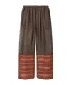 Tory Burch Wide-leg Drawstring Pants In Brown