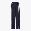 Tory Burch Wide-leg Jersey Track Pant In Brown