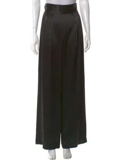 Pre-owned Tory Burch Wide Leg Pants In Black