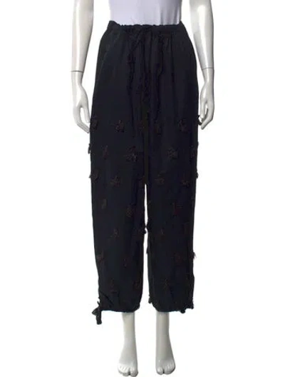 Pre-owned Tory Burch Wide Leg Pants In Black