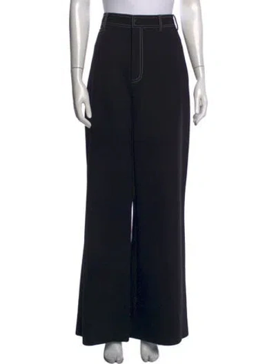 Pre-owned Tory Burch Wide Leg Pants In Black