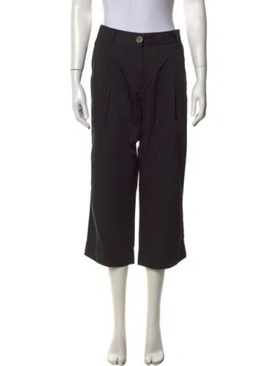 Pre-owned Tory Burch Wide Leg Pants In Black