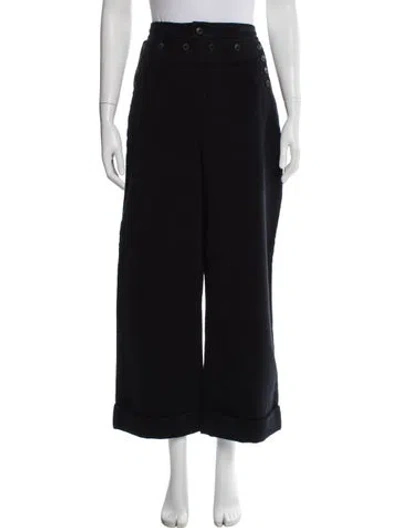 Pre-owned Tory Burch Wide Leg Pants In Blue