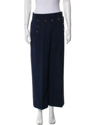 Pre-owned Tory Burch Wide Leg Pants In Blue