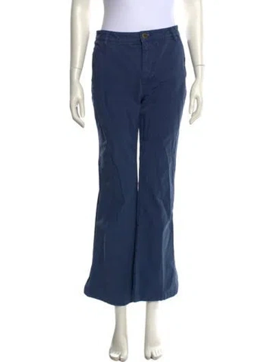 Pre-owned Tory Burch Wide Leg Pants In Blue
