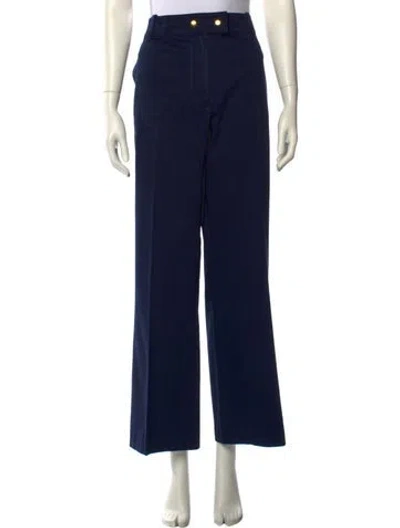 Pre-owned Tory Burch Wide Leg Pants In Blue