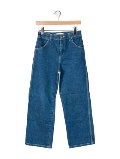 Pre-owned Tory Burch Wide Leg Pants In Blue