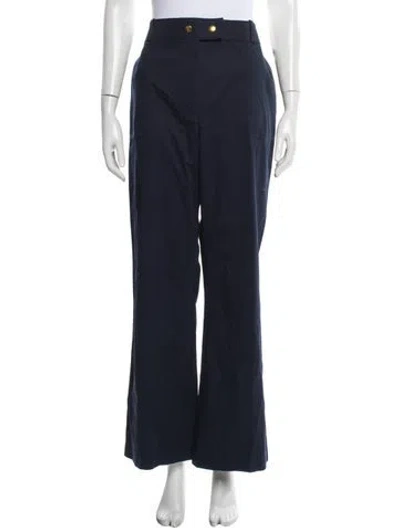 Pre-owned Tory Burch Wide Leg Pants In Blue