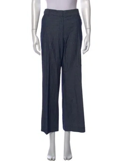 Pre-owned Tory Burch Wide Leg Pants In Blue