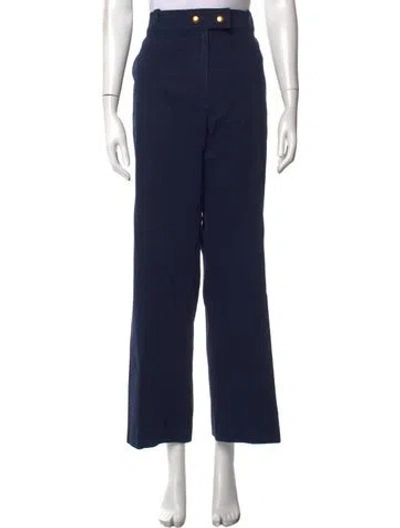 Pre-owned Tory Burch Wide Leg Pants In Blue