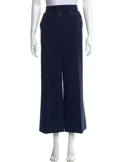 Pre-owned Tory Burch Wide Leg Pants In Blue