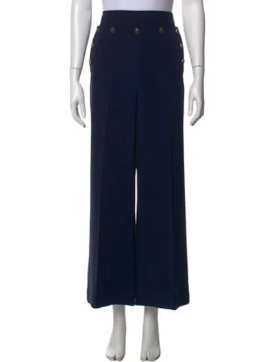 Pre-owned Tory Burch Wide Leg Pants In Blue