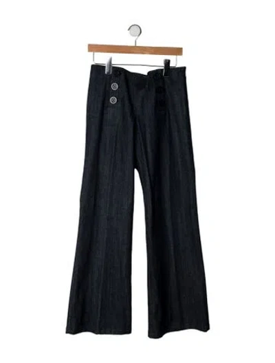 Pre-owned Tory Burch Wide Leg Pants In Blue