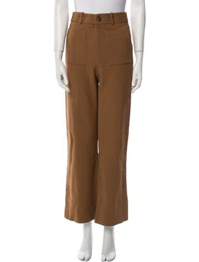 Pre-owned Tory Burch Wide Leg Pants In Brown