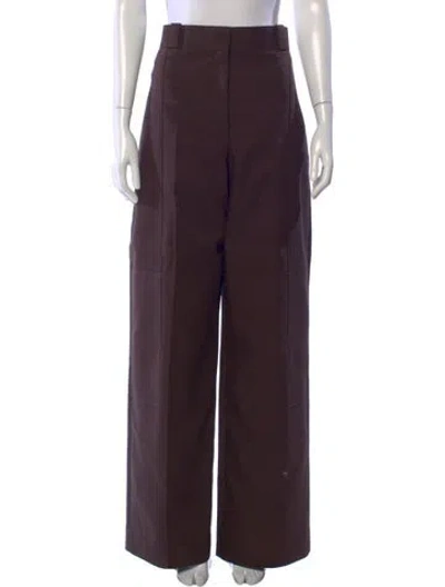 Pre-owned Tory Burch Wide Leg Pants In Brown