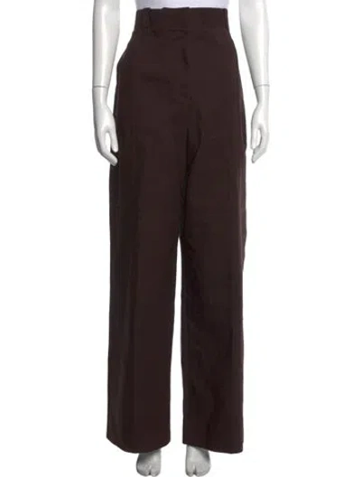 Pre-owned Tory Burch Wide Leg Pants In Brown