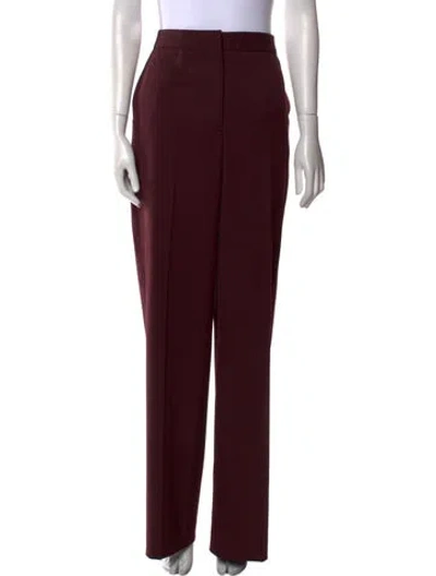 Pre-owned Tory Burch Wide Leg Pants In Burgundy