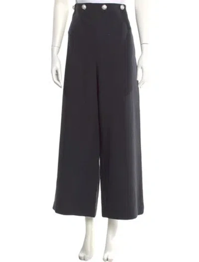Pre-owned Tory Burch Wide Leg Pants In Gray