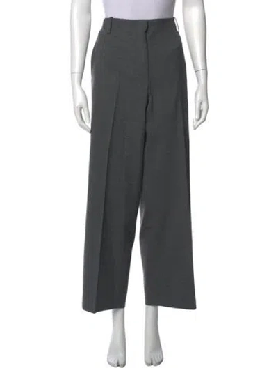 Pre-owned Tory Burch Wide Leg Pants In Gray
